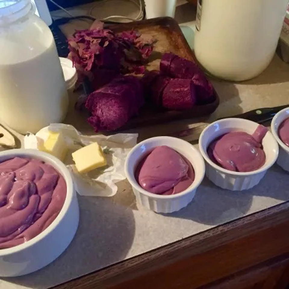 Uncooked Sweet Potato Souffle