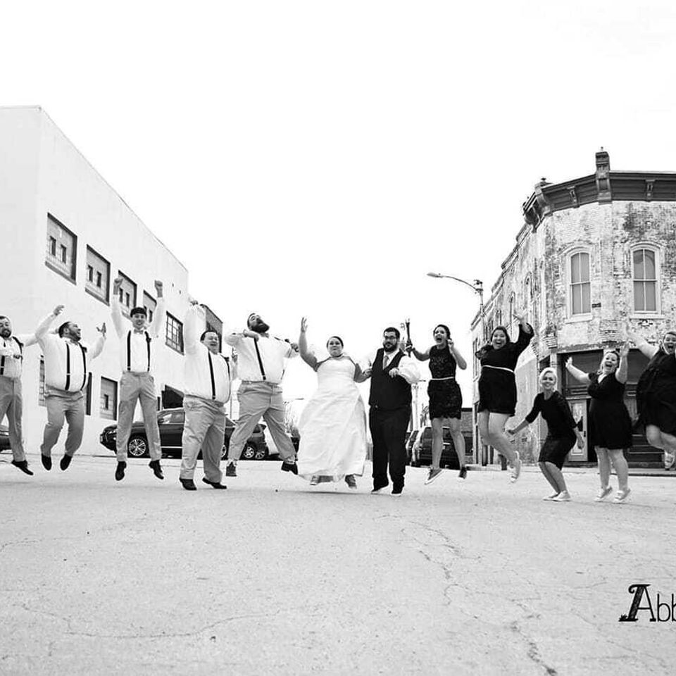 wedding jump shot at the coleman vault