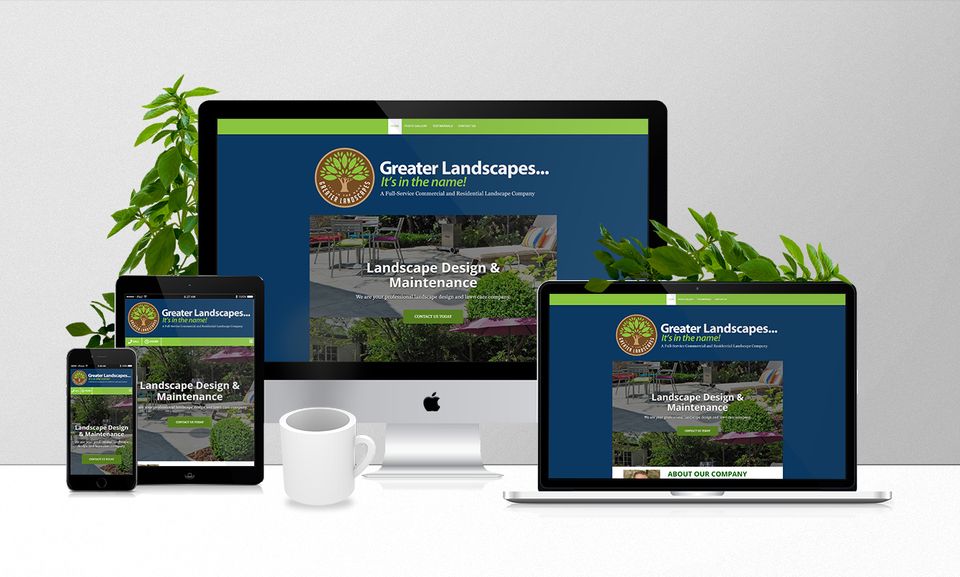 Greater landscapes website mockup