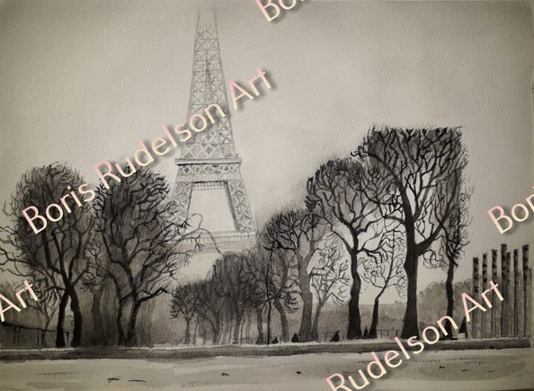 Watercolor. Paris