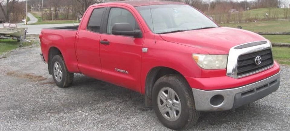 Red Toyota Tundra Pickup