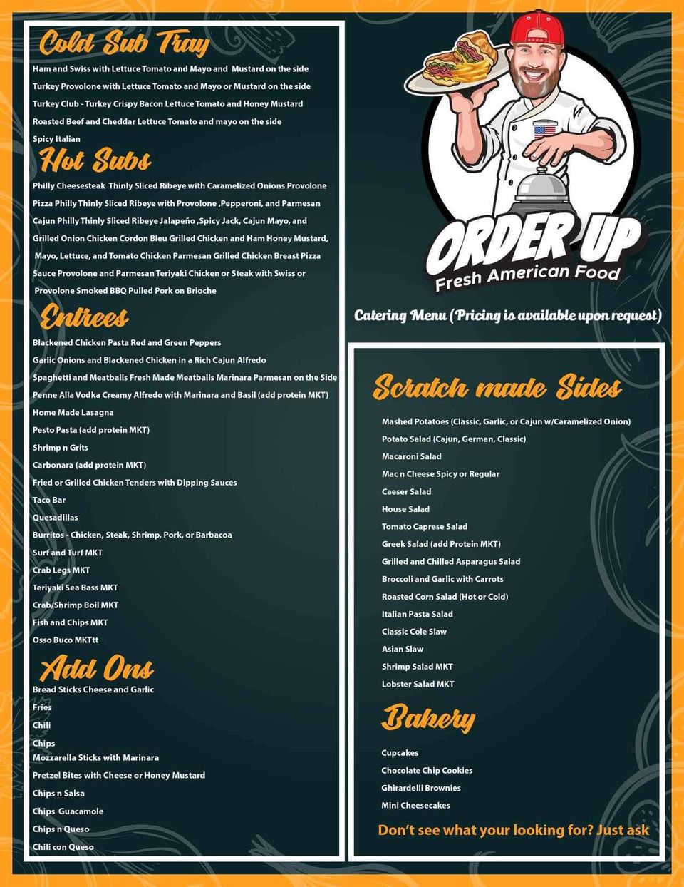 Order up menu