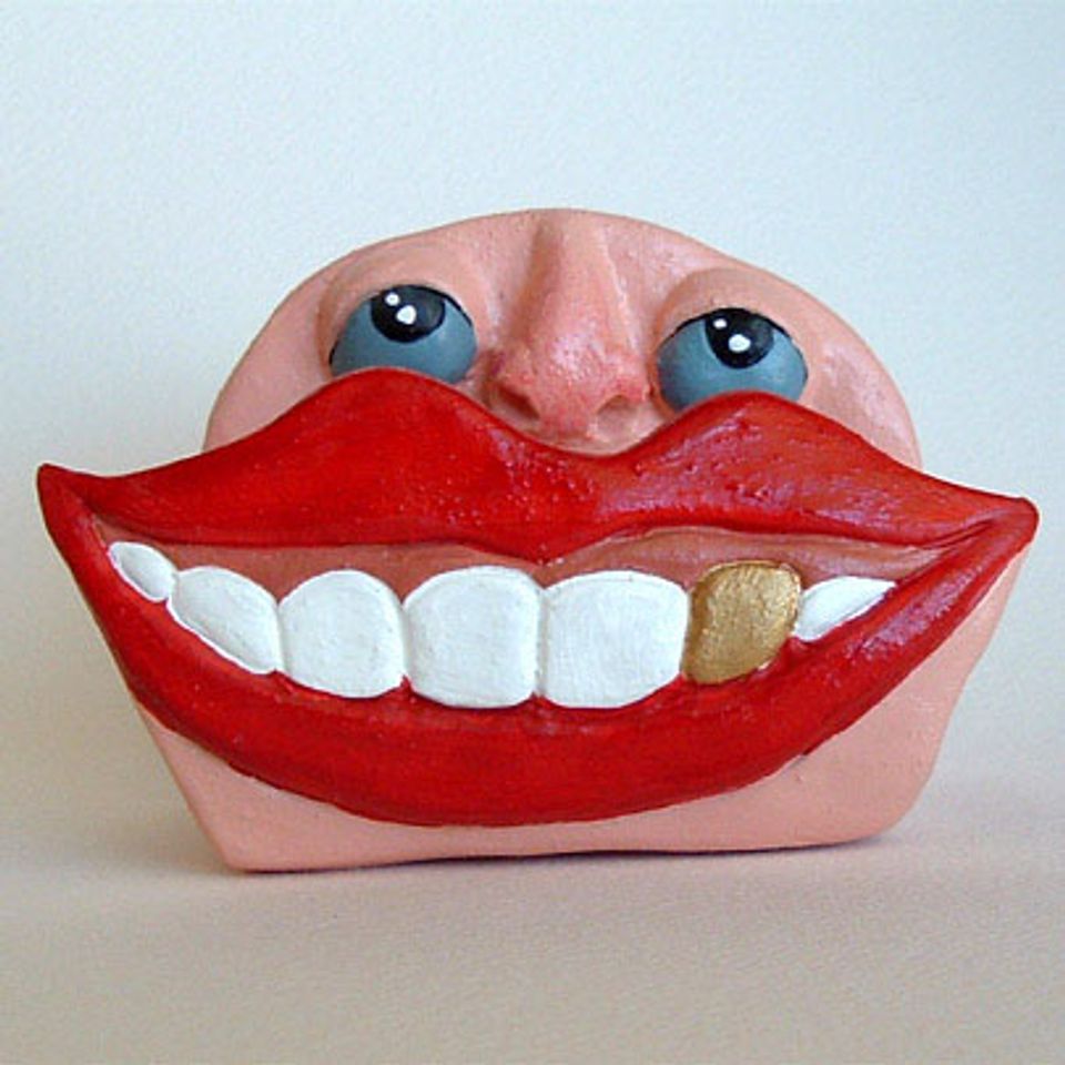 Gold tooth face