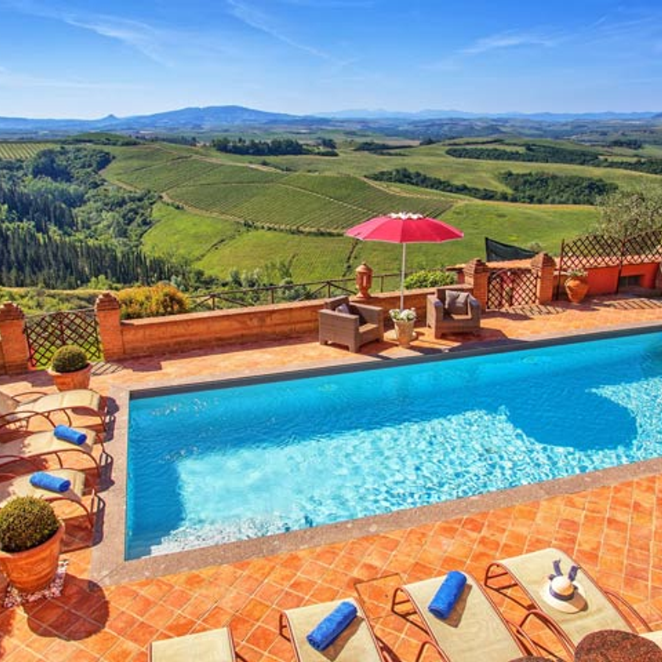 Tuscany villas with pool summer