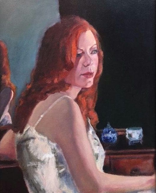 Caroline with mirror