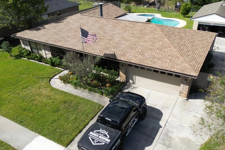 New gaf shingle roof rolling hills jax fl shaka roofing