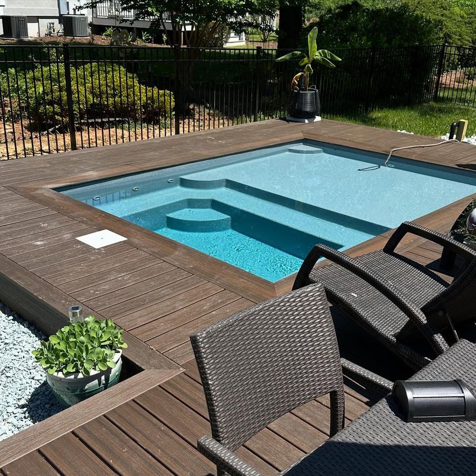 Residential inground pool by PAC Contractors of Timberlake.
