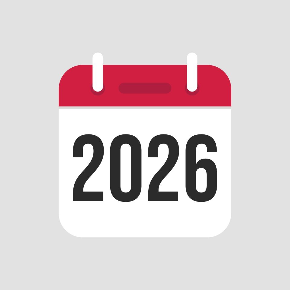 2026 calendar icon symbol vector