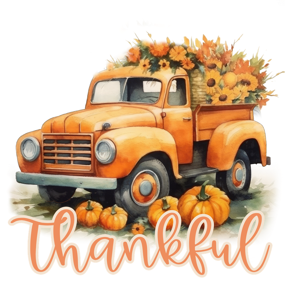 Seasons   thanksgiving thankful pickup truck towel