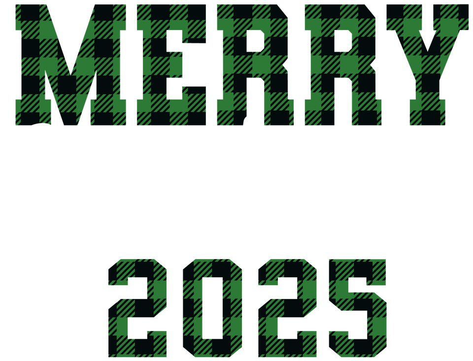 Seasons   christmas merry christmas 2025 plaid green white
