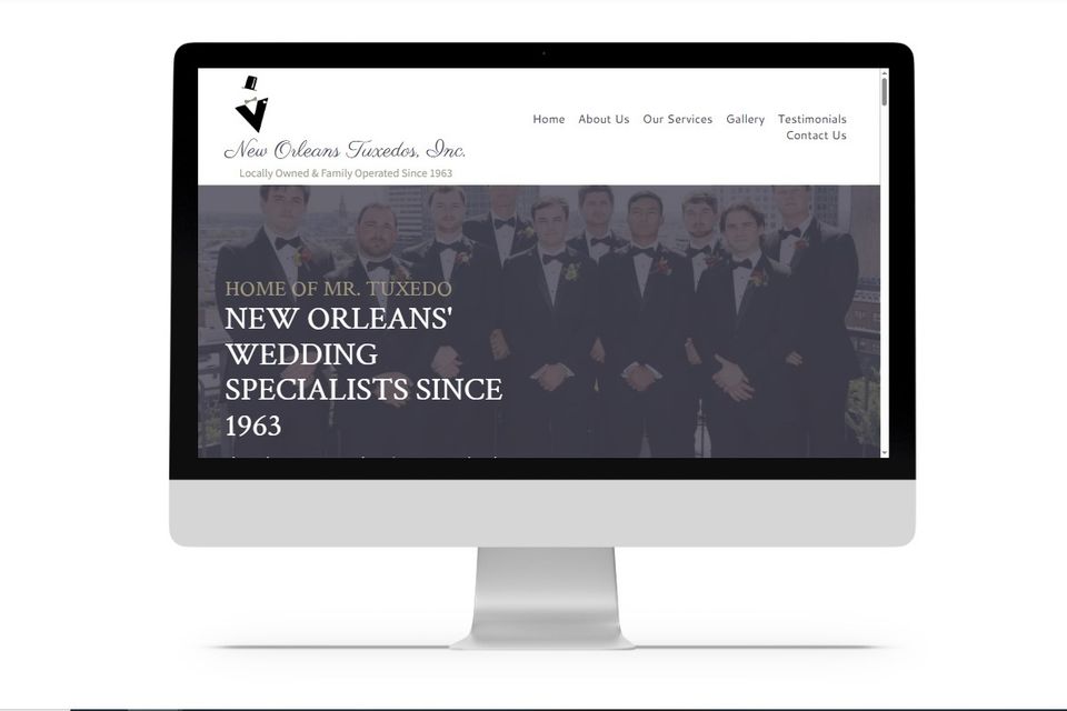 New website for New Orleans Tuxedos in Metairie, LA