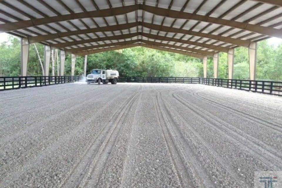 Steel riding arenas