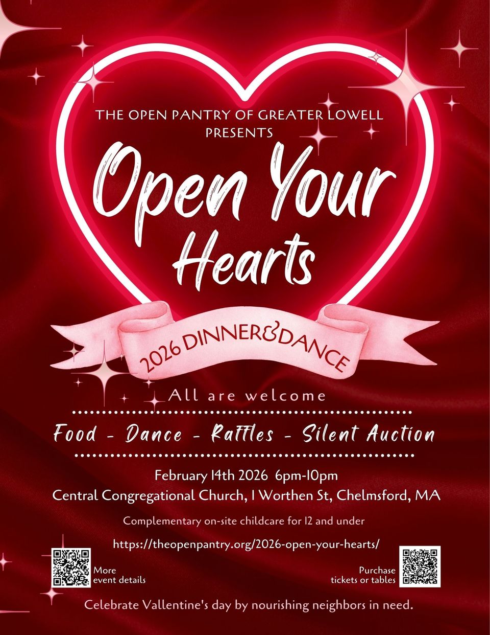Open your hearts valentines dinner
