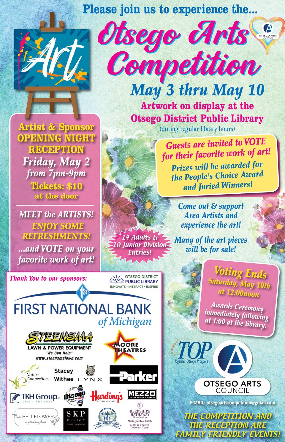 2025 otsegoartscompetition poster