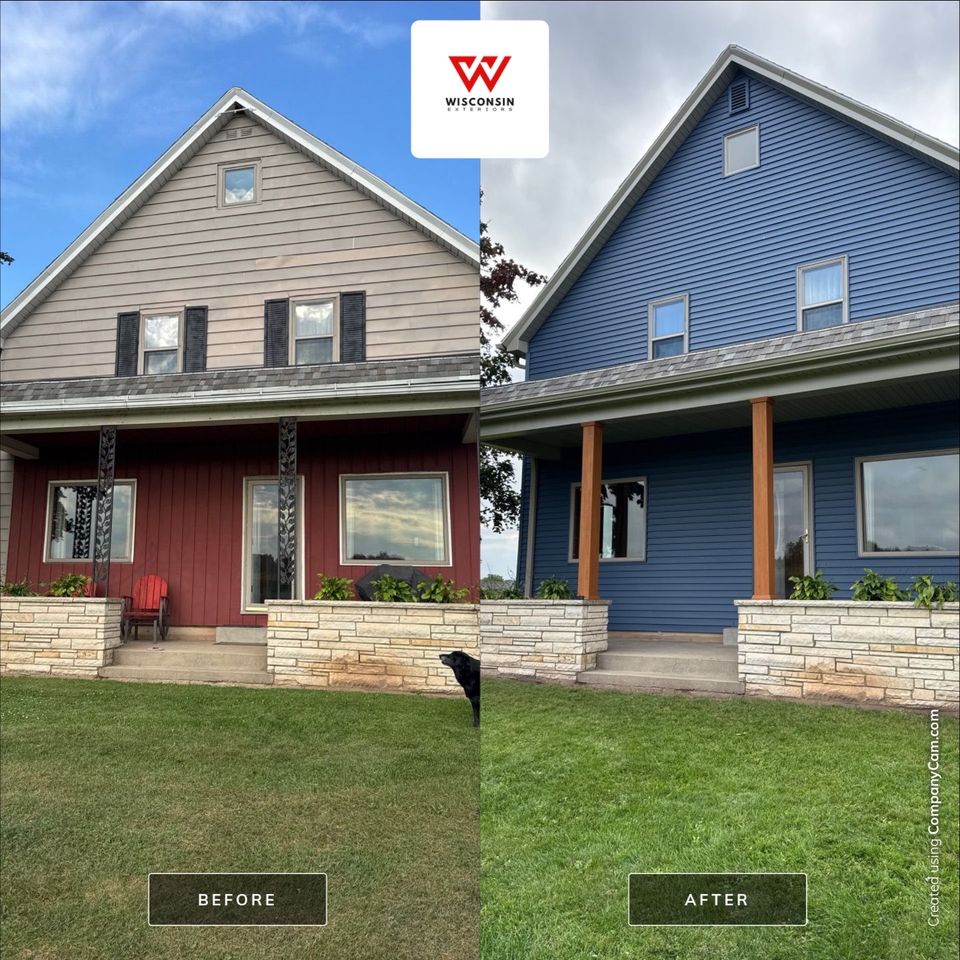 Vinyl siding exterior installation post wrap hilbert wi