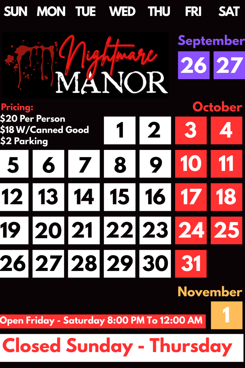 Night manor 2025