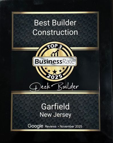 Best Builder Construction recognized as a Top 3 Deck Builder in Garfield, New Jersey
