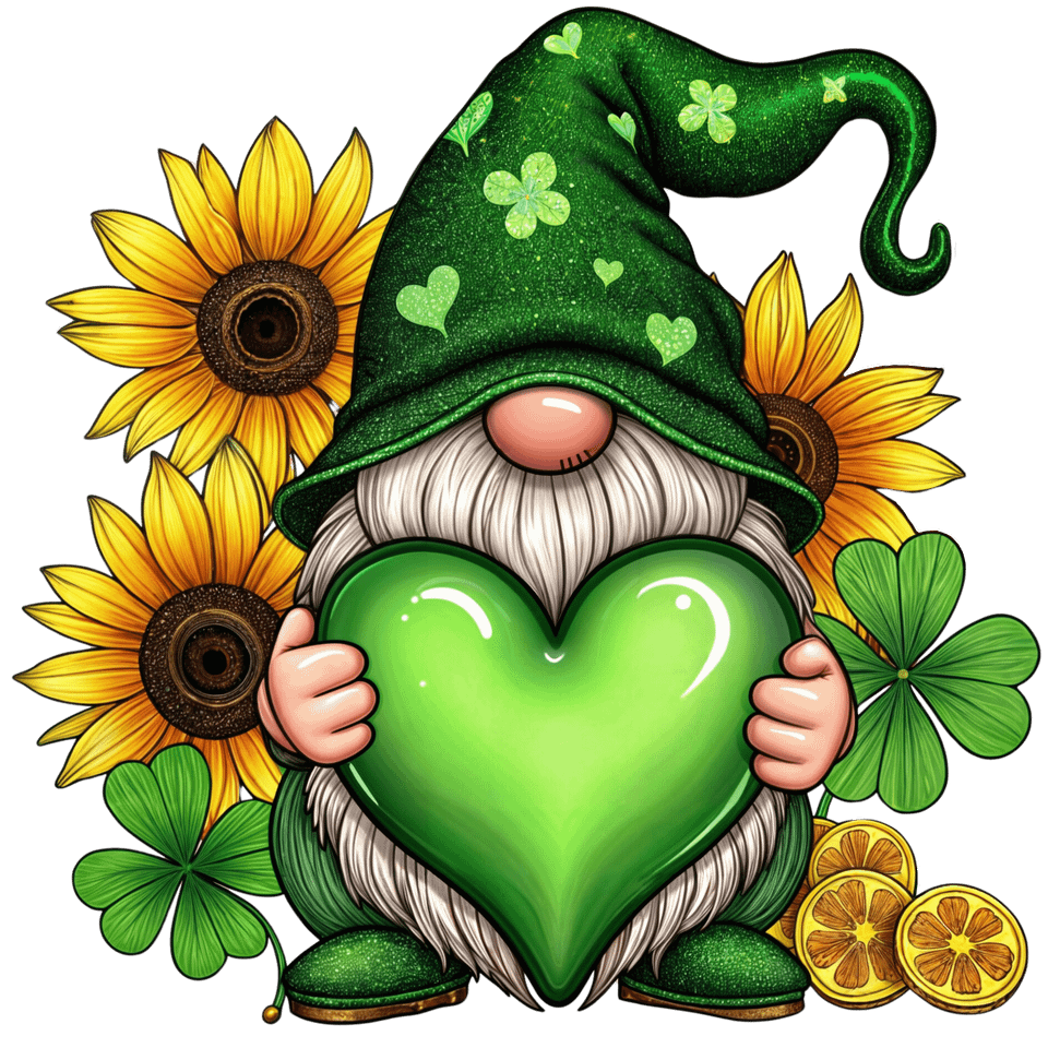 Seasons   st patricks day shamrock sunflowers gnome 2