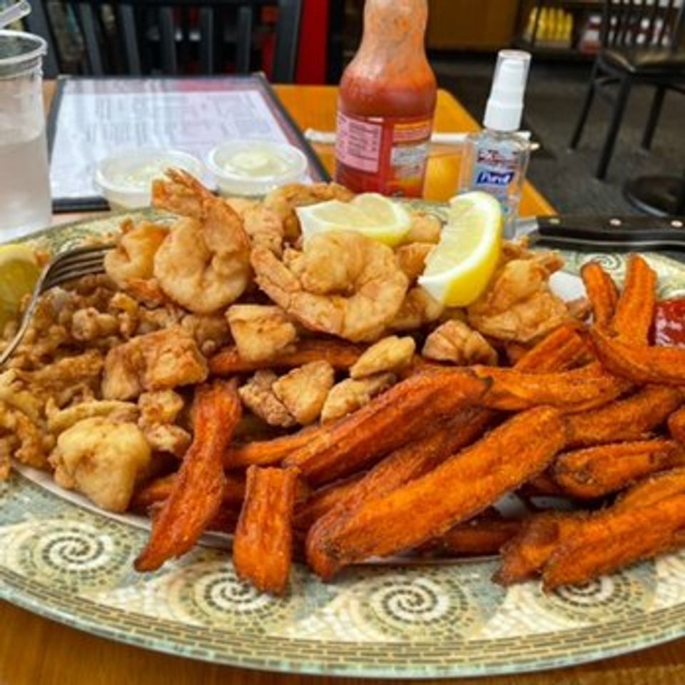 Seafood platter w  sweets