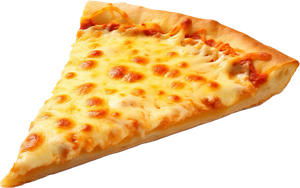 Ai generated slice of cheese pizza free png