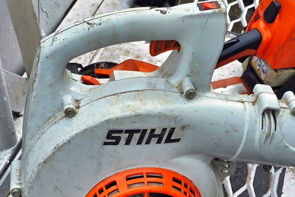 STIHL professional handheld blower used by Economy Tree Service for job site cleanup in Roseville CA