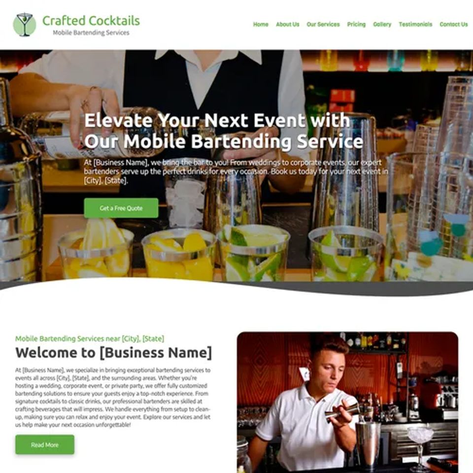 Mobile bartending website design theme original (1)