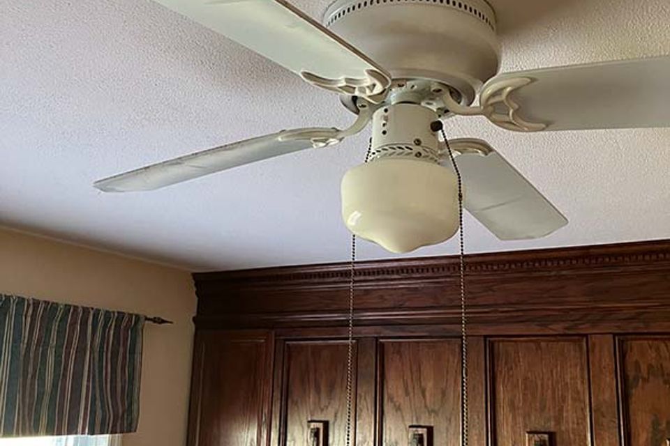 Ceiling fan before
