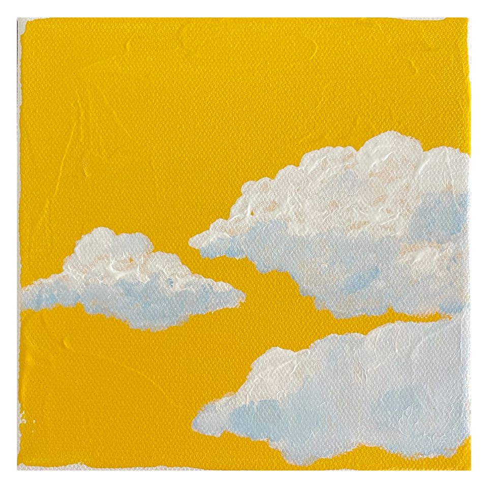 Yellow clouds 5" x 5"