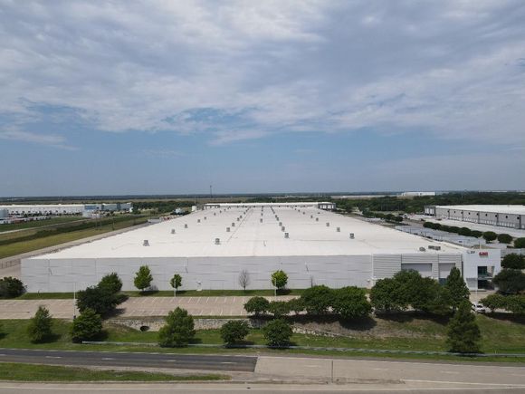 Drone photo of commercial building