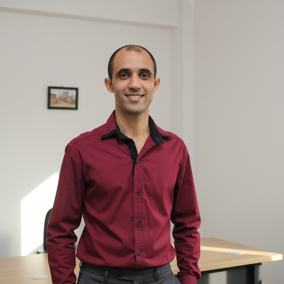 Red shirt casual office