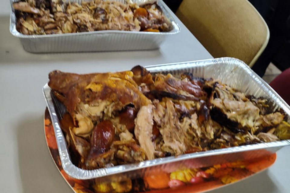 Pig head and meat