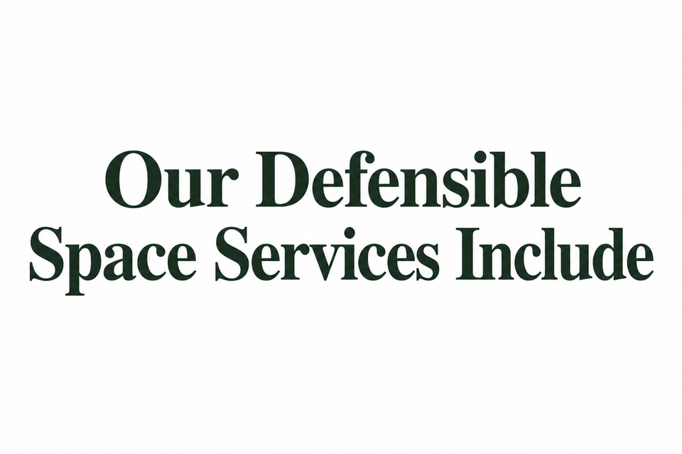 Alta Vista Landscaping and Tree Service defensible space 
