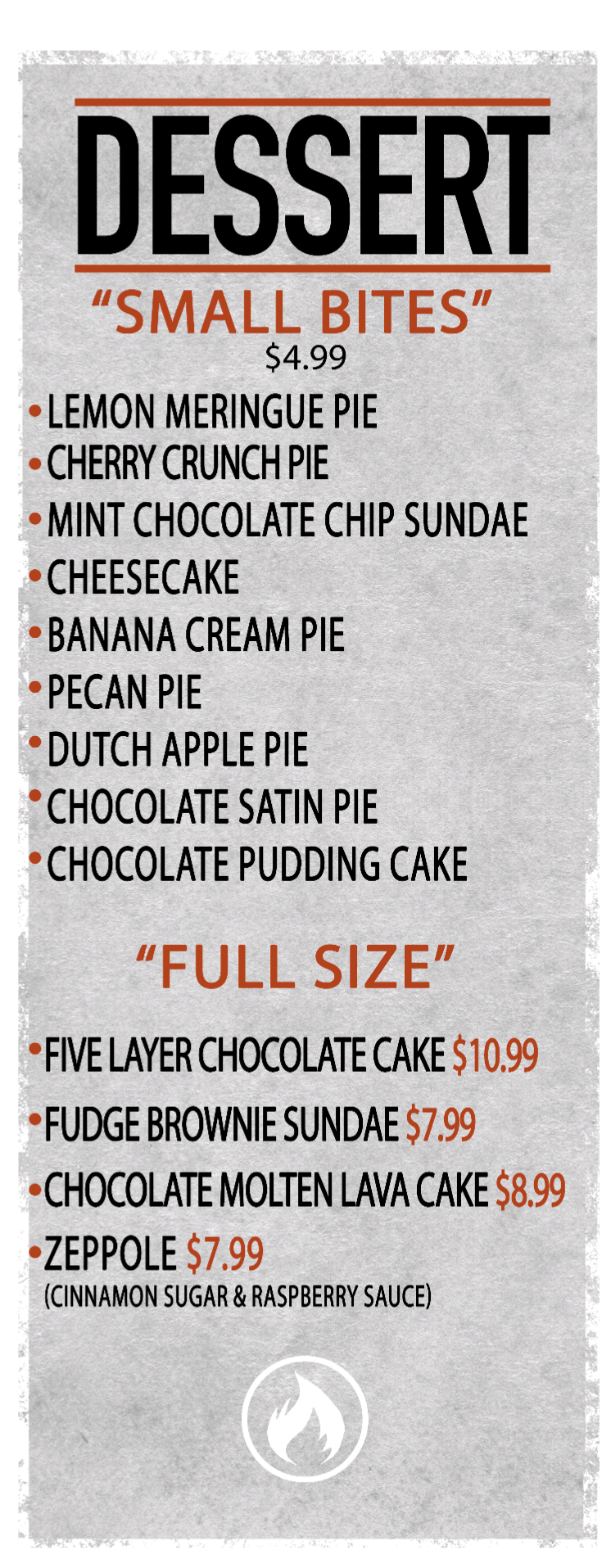 Desserts april15