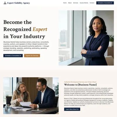 Authority development agency website design template original