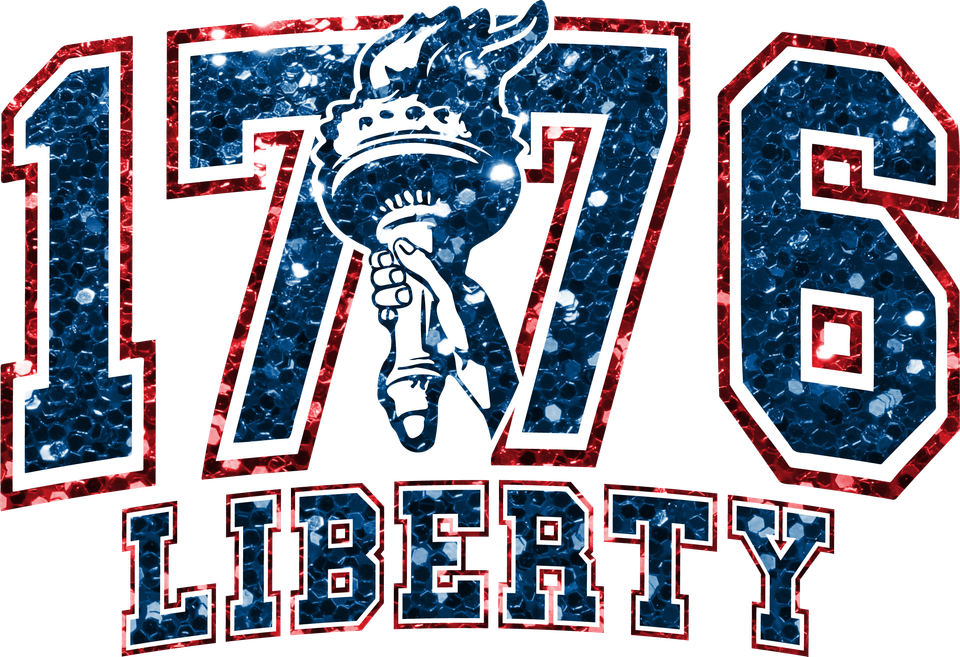 Patriotic   1776 liberty glitter