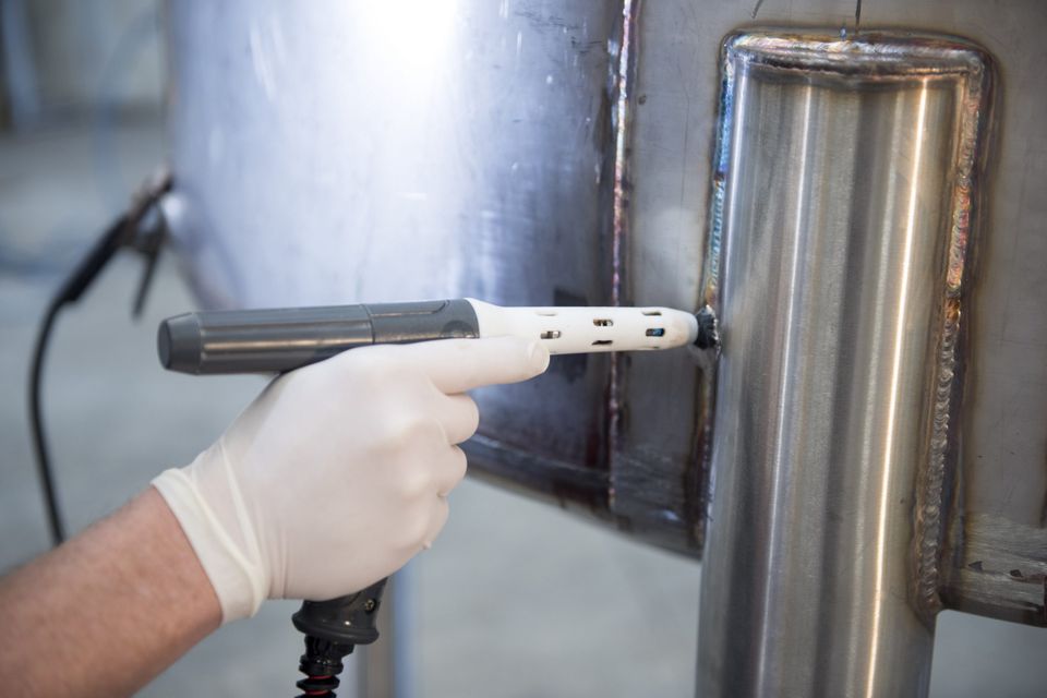 laser weld cleaning and threaded rod restoration without damage