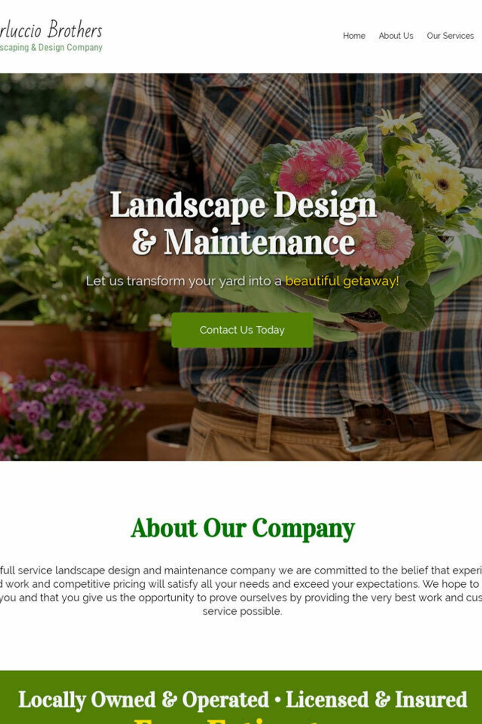 Landscaper website template original
