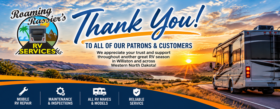 Thank you from roaming rassier’s rv services