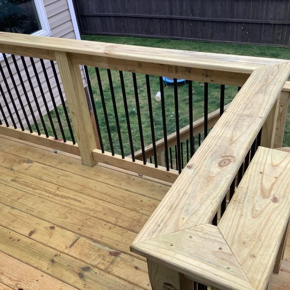 Deck with stairs