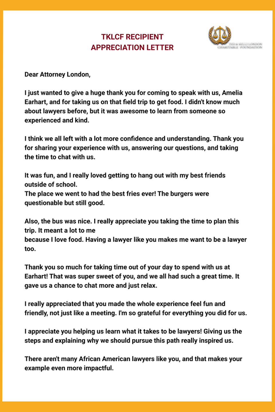 Tklcf appreciation letter 11