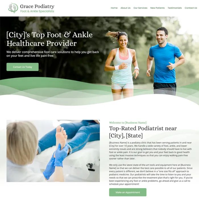 Podiatrist website design theme original