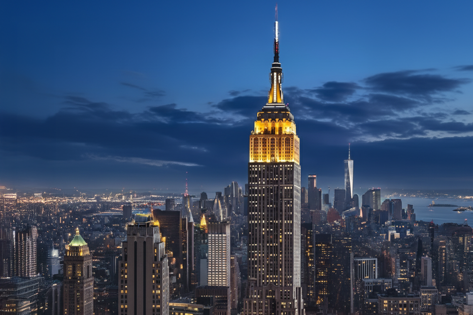 Empire state buillding yellow2