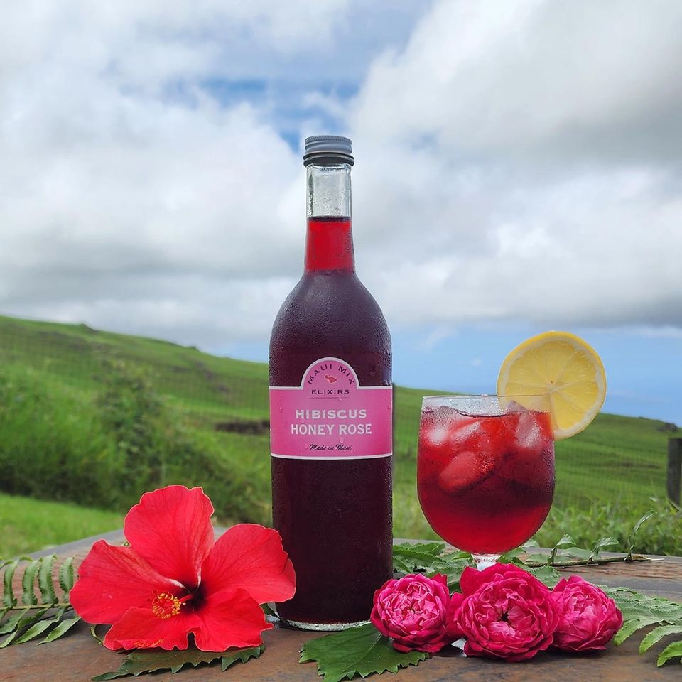 Hibiscus honey rose drink mixer maui