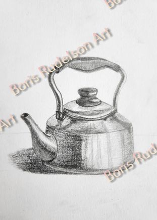 Pencil. Kettle 