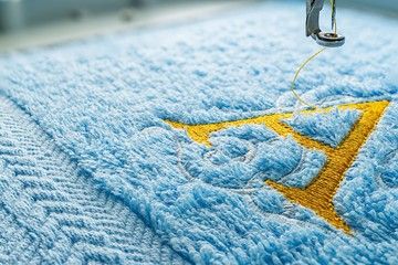 Monogrammed towels from Sari's Creations