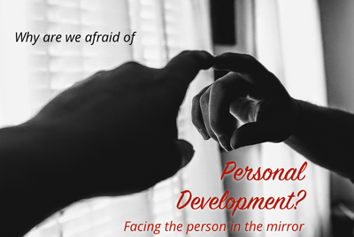 Why we're afraid of personal development graphic