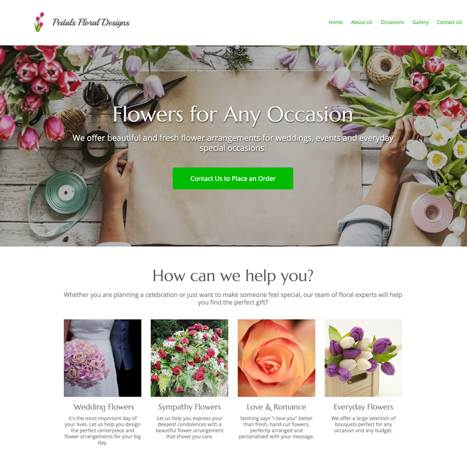 Florist website theme