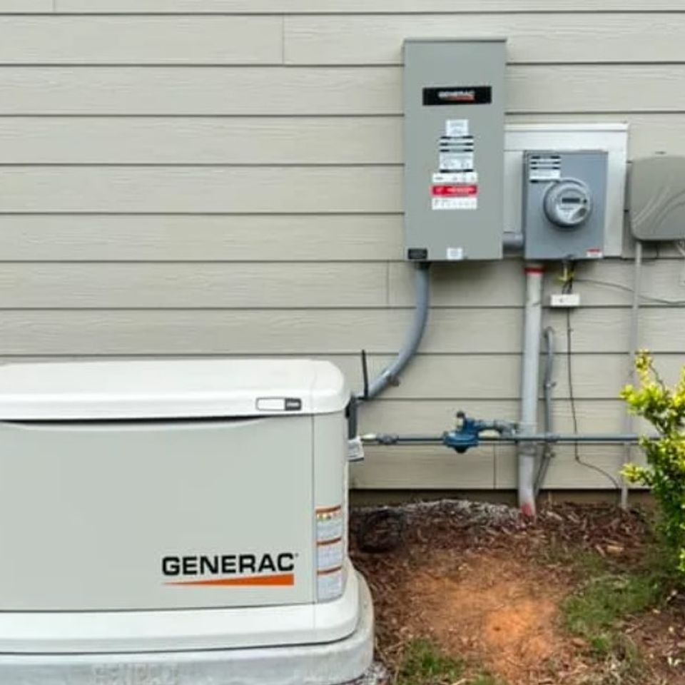Generac generator installed at a residential home by PAC Contractors of Timberlake.