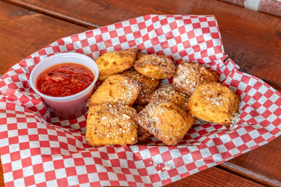 Toasted cheese ravioli