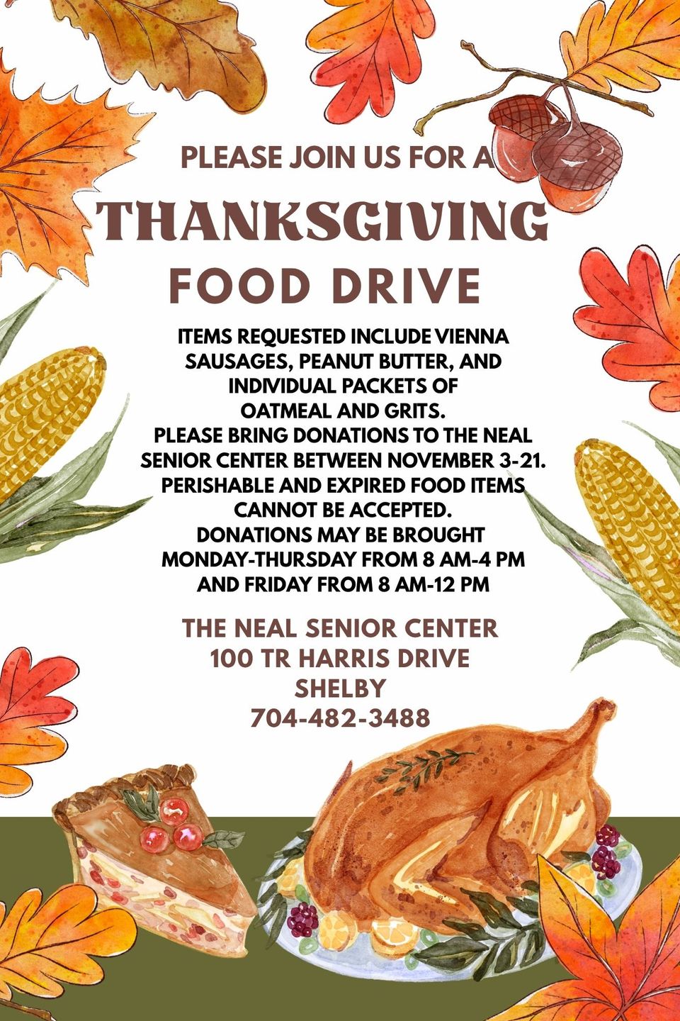 2025 thanksgiving food drive
